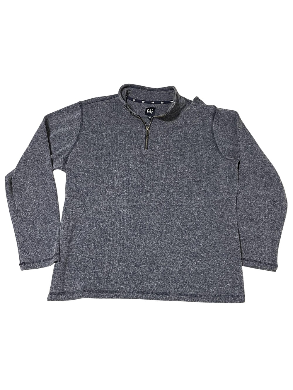 GAP Sweater Mens XL Blue Half Zip Pullover Mock Neck Long Sleeve Casual Classic